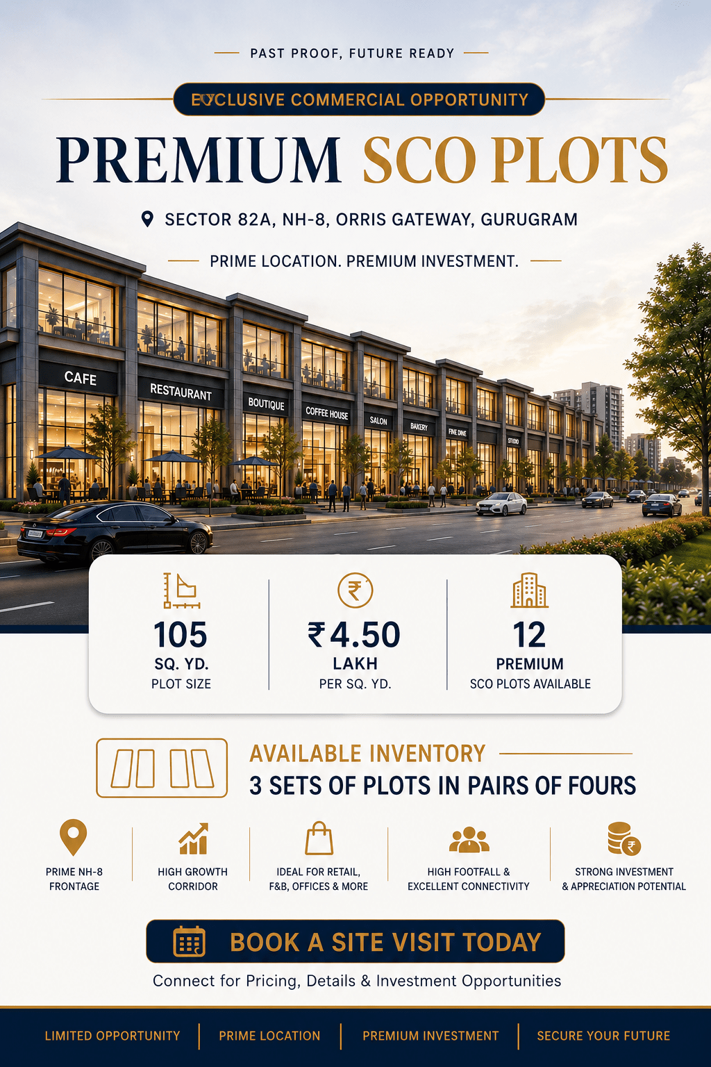 Premium SCO Plots — Sector 82A, NH-8, Orris Gateway, Gurugram