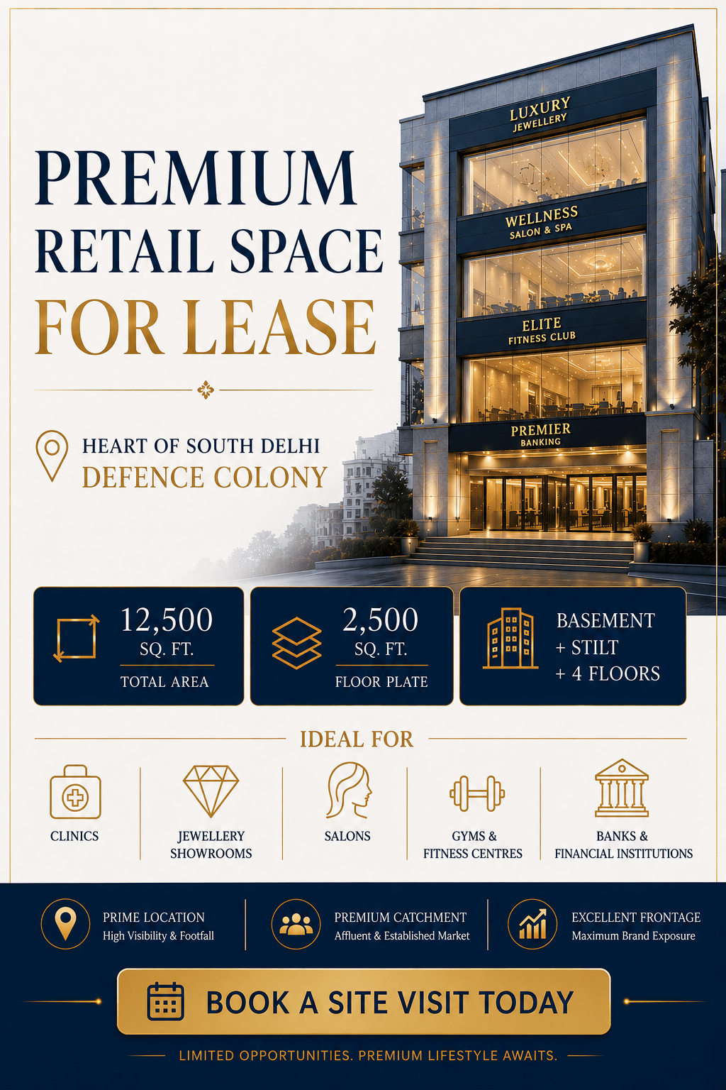 Premium Retail Space For Lease — Defence Colony, South Delhi
